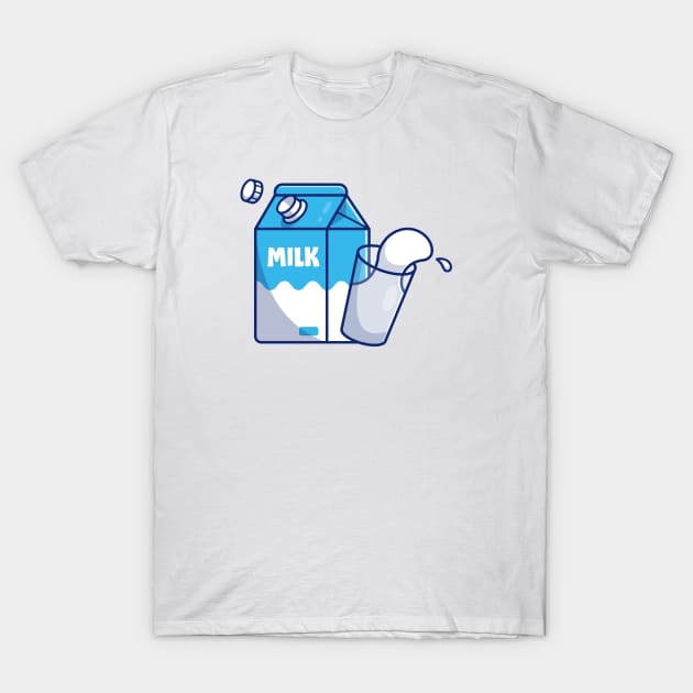 Milk, Milk Box and glass T-Shirt by Catalyst Labs